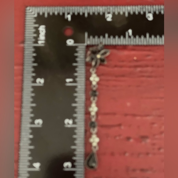 Fashion Jewelry Black Flower Rhinestone Dangle Earrings # 237 - Picture 3 of 6